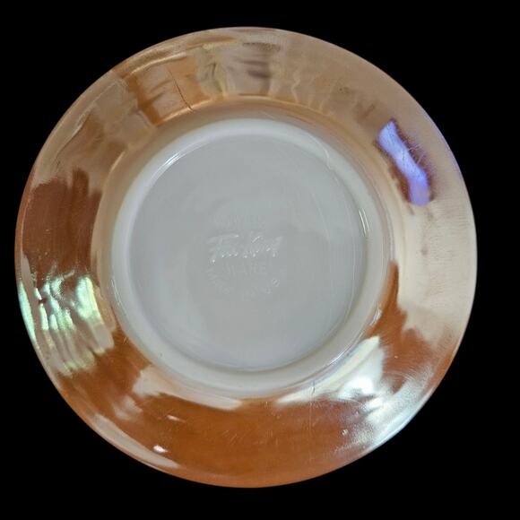 Fire-King Peach Lustre Laurel 6" Saucer Plates Set of 2 Vintage Anchor Hocking - Picture 4 of 5